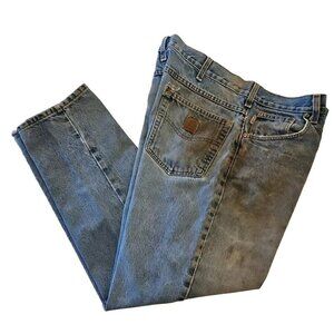 Carhartt Jeans Mens 38 x 30 Baggy Grunge Blue Relaxed B17 STW Stonewash Denim